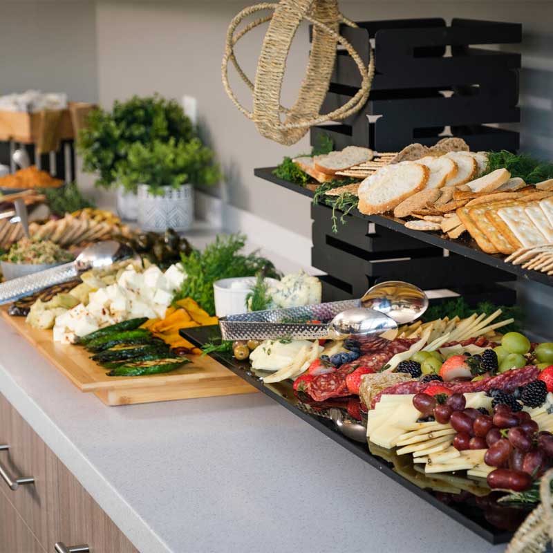 overview of catered spread