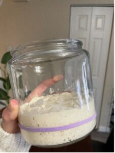 Jar of sourdough starter